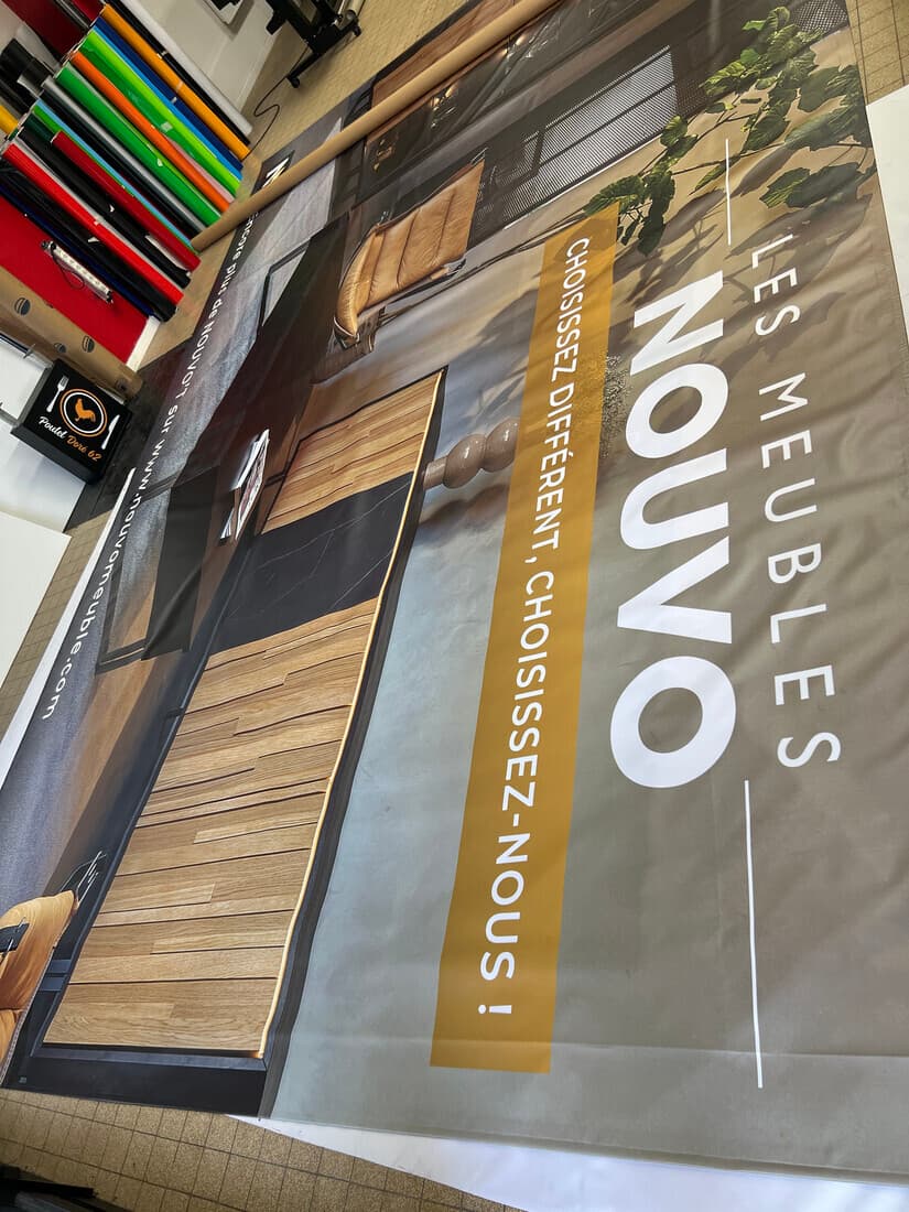 Impression maxi format sur de la bâche PVC 510 grs M1